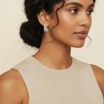 Crystal Avenue Hoops-Stones and Gems by Saday