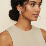 Crystal Avenue Hoops-Stones and Gems by Saday