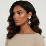 Bloom Cascade Earrings-Stones and Gems by Saday