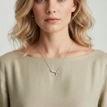 Pearl Bow Dreams Necklace-Stones and Gems by Saday