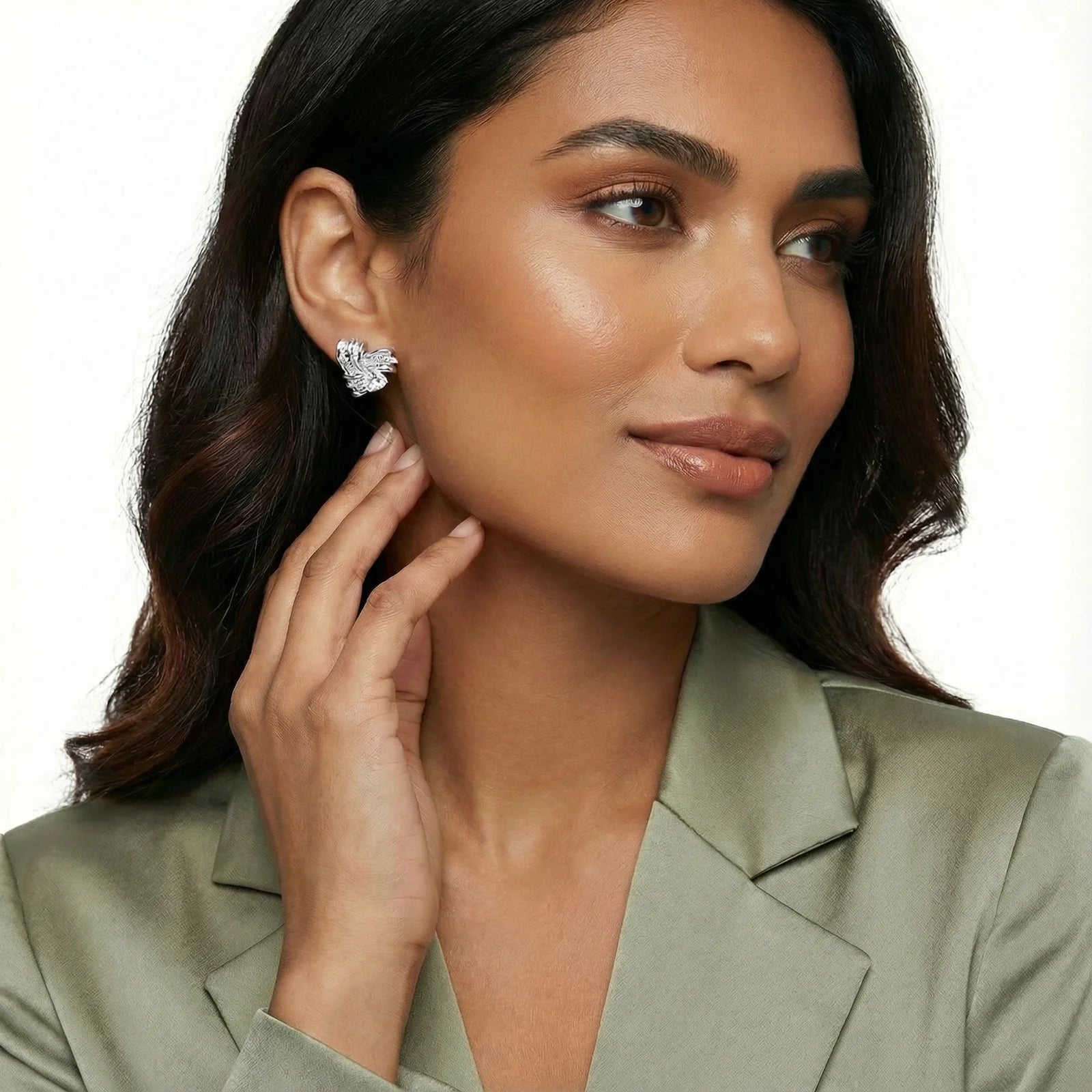 Twisted Elegance Studs-Stones and Gems by Saday