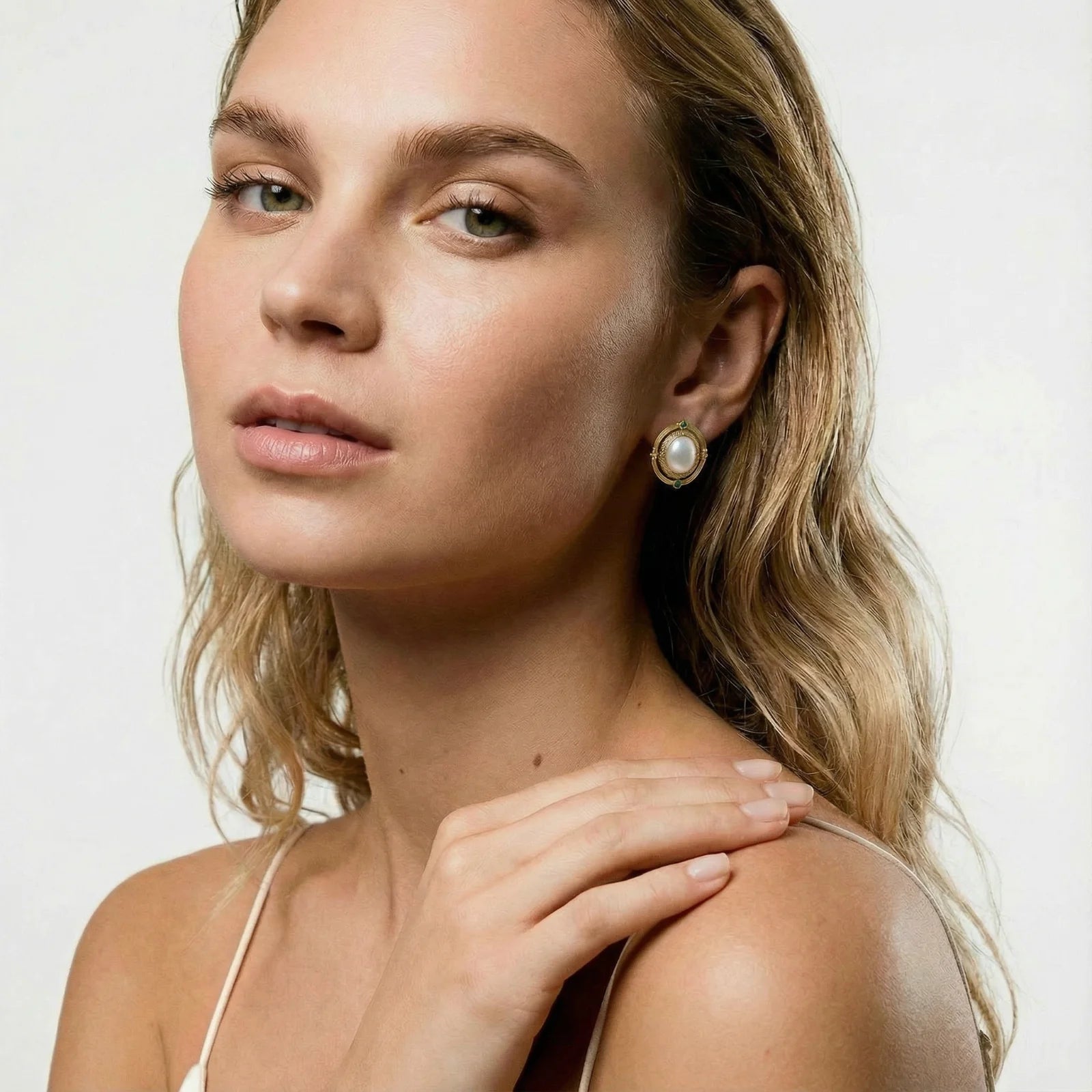 Compass Rose Studs-Stones and Gems by Saday