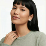 Pearl Bow Studs-Stones and Gems by Saday