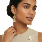Sunburst Pearl Dangles-Stones and Gems by Saday