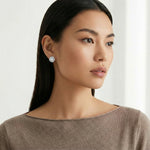 Sunburst Pearl Stud Earrings-Stones and Gems by Saday