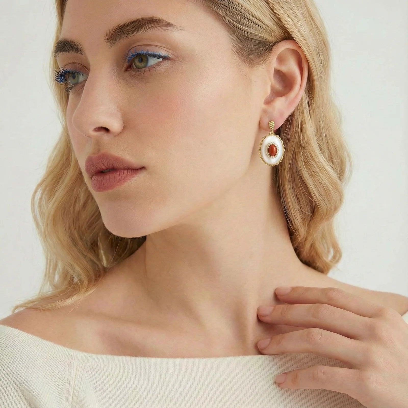 Golden Hour Drop Earrings-Stones and Gems by Saday