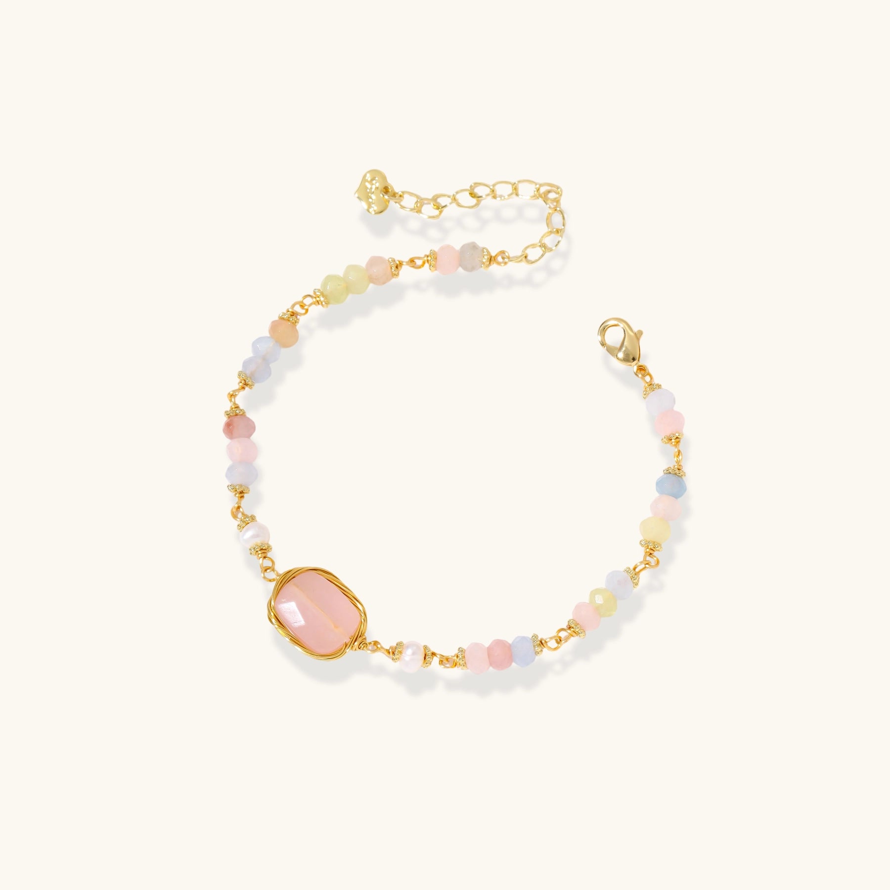 Rose Quartz Healing Bracelet-Stones and Gems by Saday