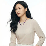 Mystic Amethyst Necklace-Stones and Gems by Saday