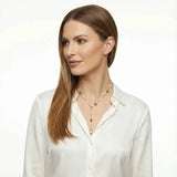 Twilight Pearl Lariat-Stones and Gems by Saday