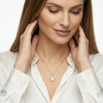 Golden Halo Pearl Pendant-Stones and Gems by Saday