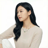 Jade Garden Pearl Necklace-Stones and Gems by Saday