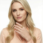 Safety Pin Statement Ring-Stones and Gems by Saday