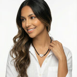 Midnight Pearl Necklace-Stones and Gems by Saday