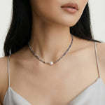 Twilight Pearl Iolite Necklace-Stones and Gems by Saday