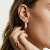 Liquid Curve Hoops-Stones and Gems by Saday