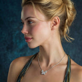 Radiant Butterfly Moissanite Necklace