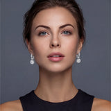Twisted Infinity Halo Moissanite Earrings