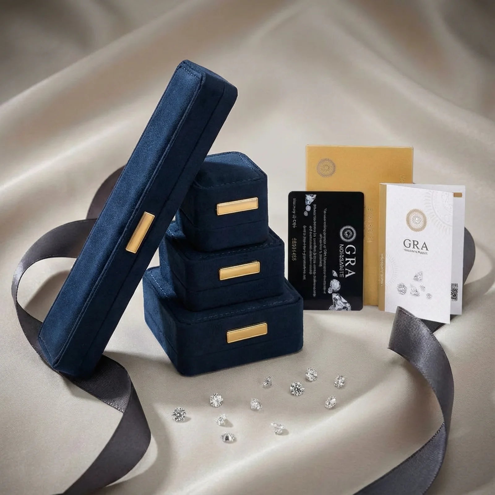 Close-up of heart-shaped moissanite stud earrings in sterling silver halo setting on cream background.