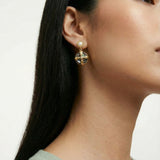 Pearl Abalone Cross Drops | Stones and Gems by Saday