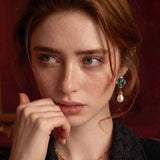Celestial Pearl Drop Earrings | Stones and Gems by Saday