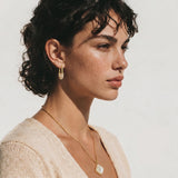 Golden Glow Huggie Hoops | Stones and Gems by Saday