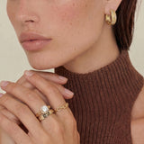 Bloom Hoop Earrings | Stones and Gems by Saday