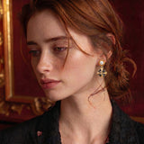 Pearl Abalone Cross Drops | Stones and Gems by Saday