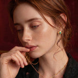 Turquoise Bloom Hoops | Stones and Gems by Saday