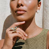 Iridescent Shell Statement Ring | Stones and Gems by Saday