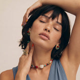 Chakra Circle Earrings | Stones and Gems by Saday