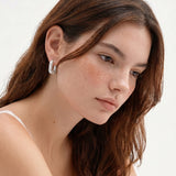 Textured Hoop Earrings | Stones and Gems by Saday