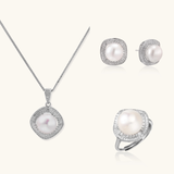 Halo Pearl Dreams Statement Set-Stones and Gems by Saday