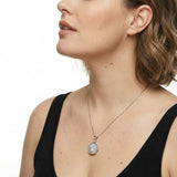 Radiant Halo Moissanite Necklace