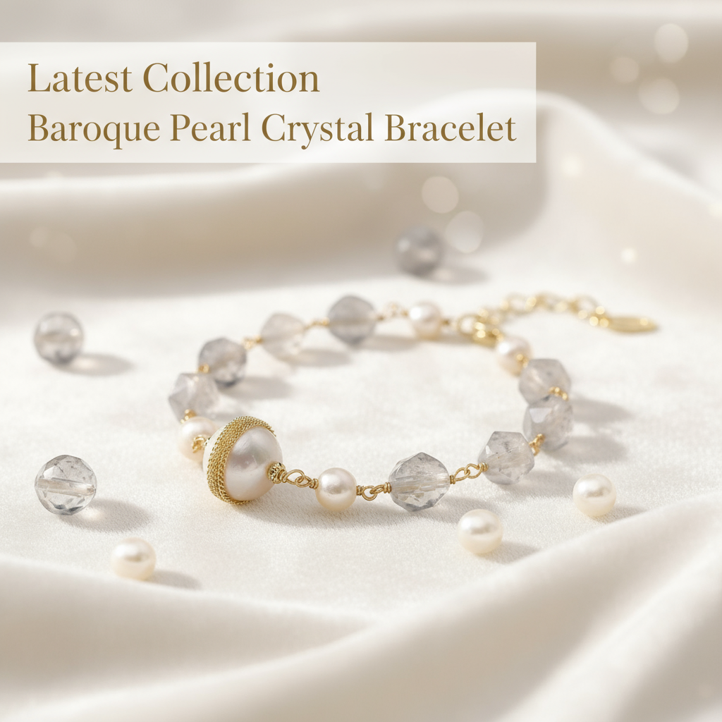 Baroque Pearl Crystal Bracelet Hero Banner